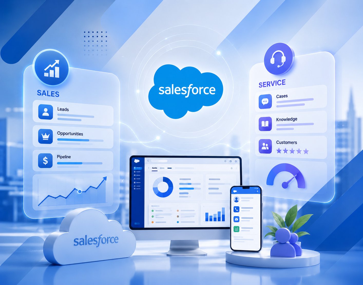 Apconic Salesforce Sales Cloud and Service Cloud dashboards